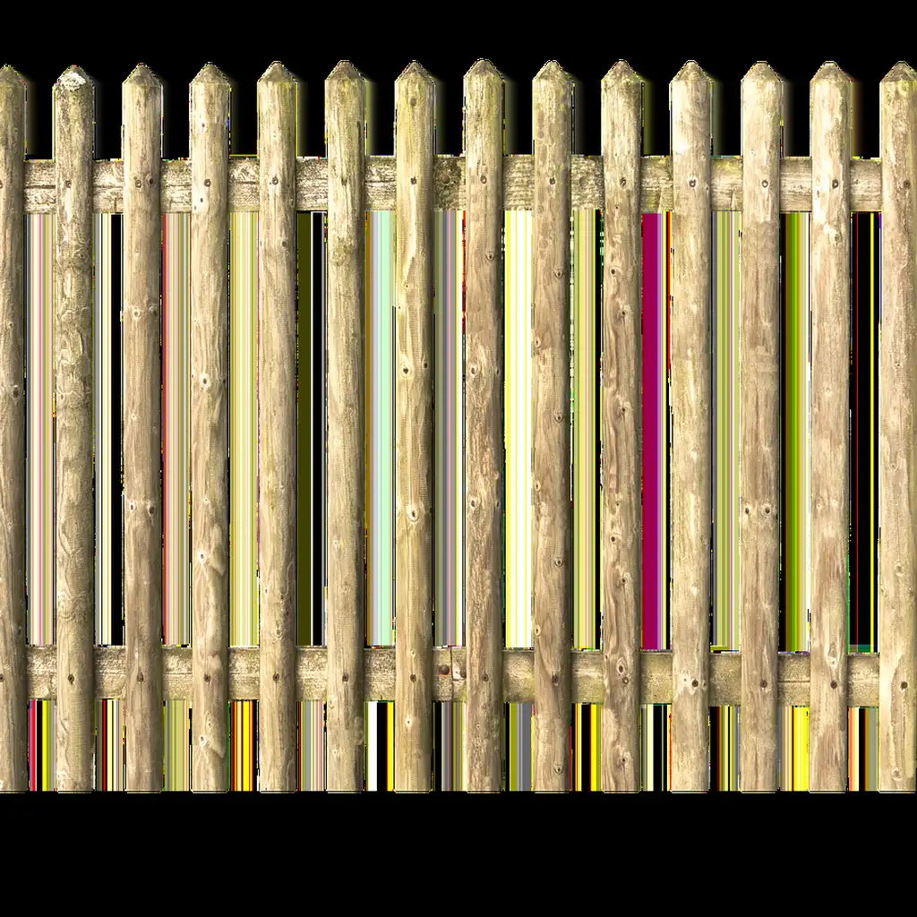 Weathered wood privacy fence panels in need of cleaning