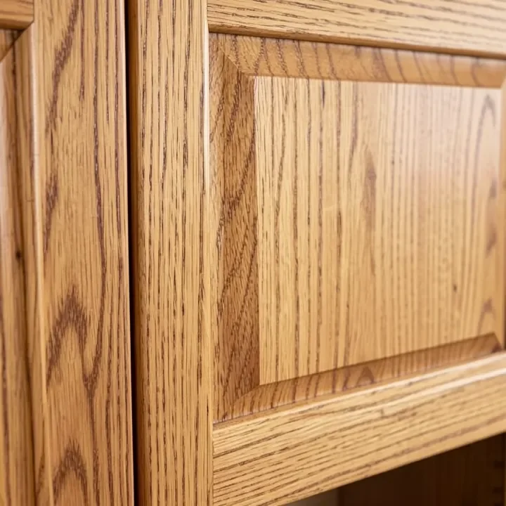 Hard maple kitchen cabinet doors showing tight, uniform wood grain