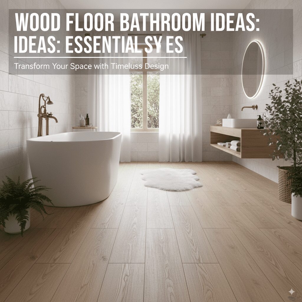Wood floor bathroom ideas