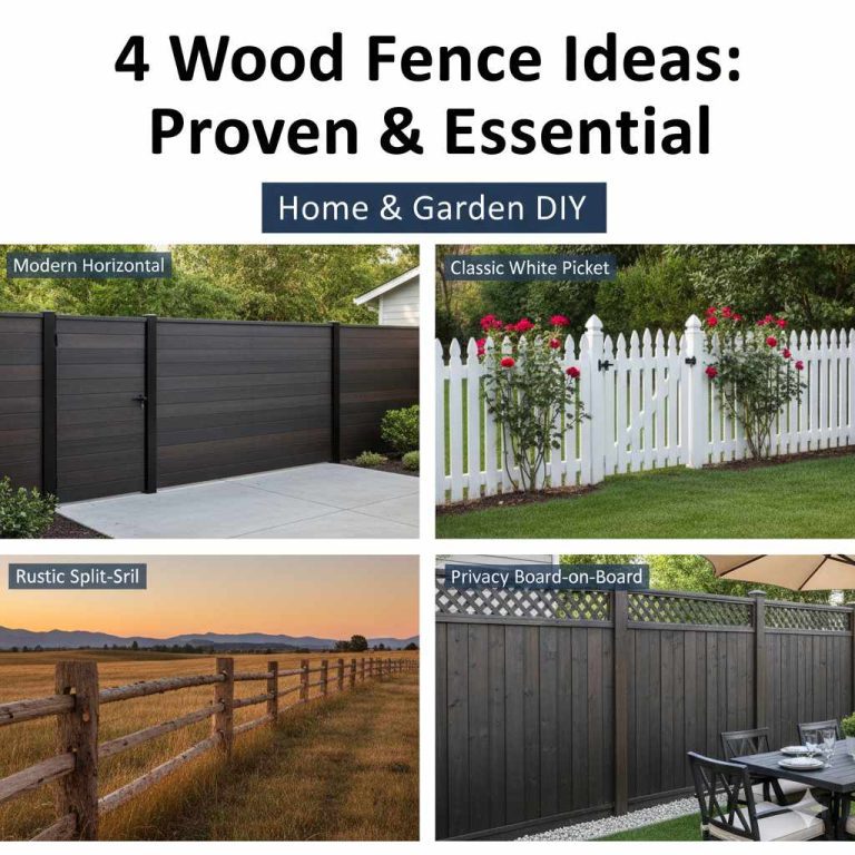 4 Wood Fence Ideas