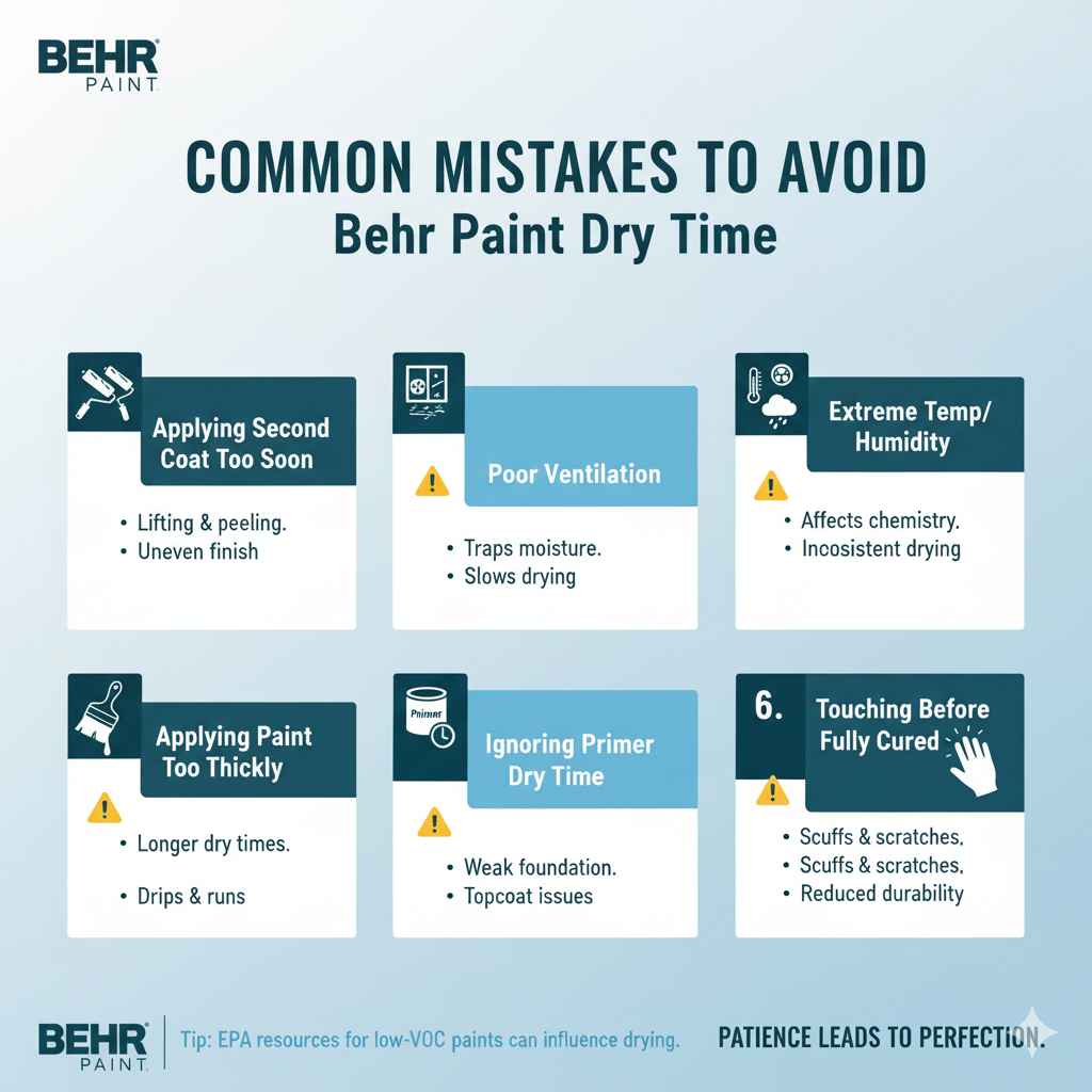 Common Mistakes to Avoid with Behr Paint Dry Time