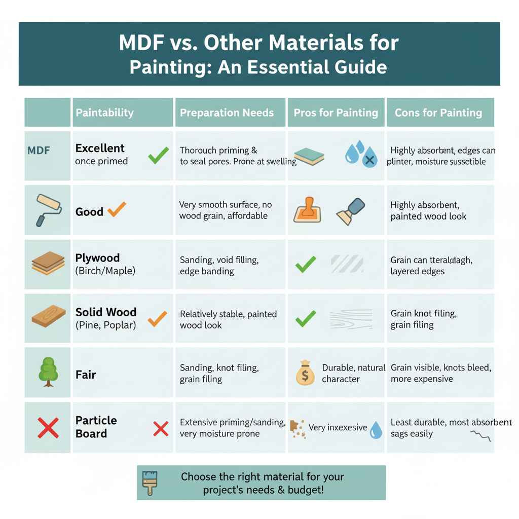 MDF vs. Other Materials for Painting