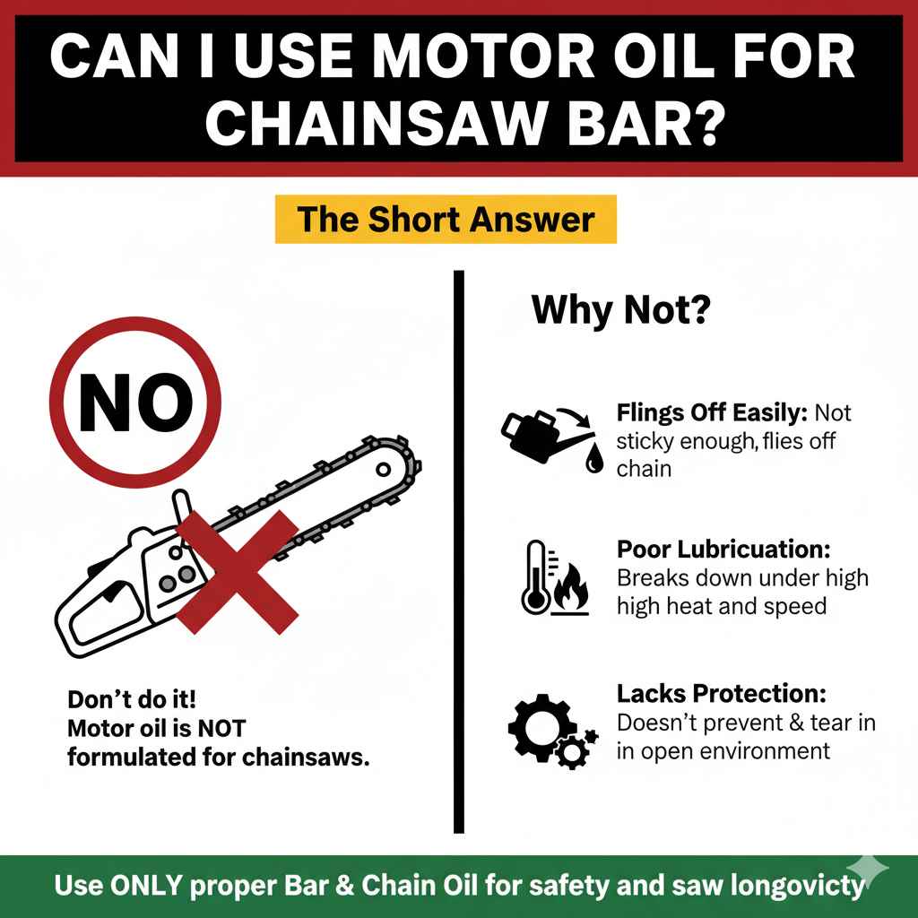 Can I Use Motor Oil for Chainsaw Bar