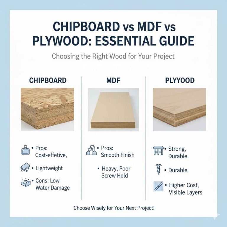 Chipboard vs MDF vs Plywood