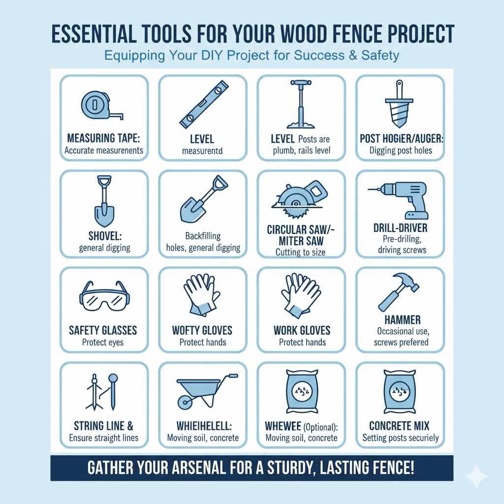 Essential Tools for Your Wood Fence Project