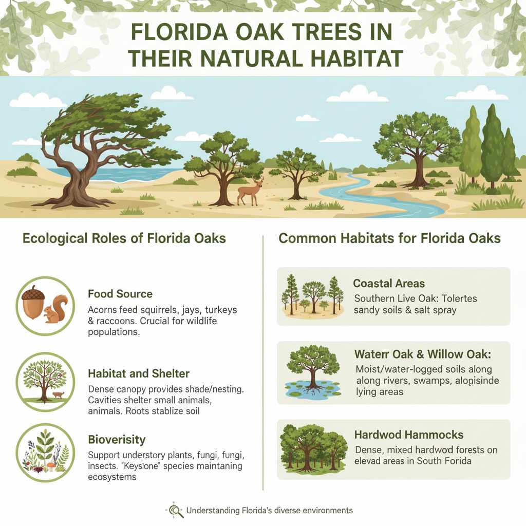 Florida Oak Trees in Their Natural Habitat