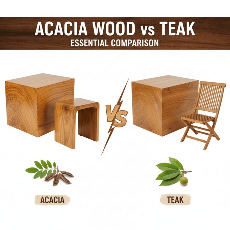 Acacia wood versus teak wood comparison for furniture