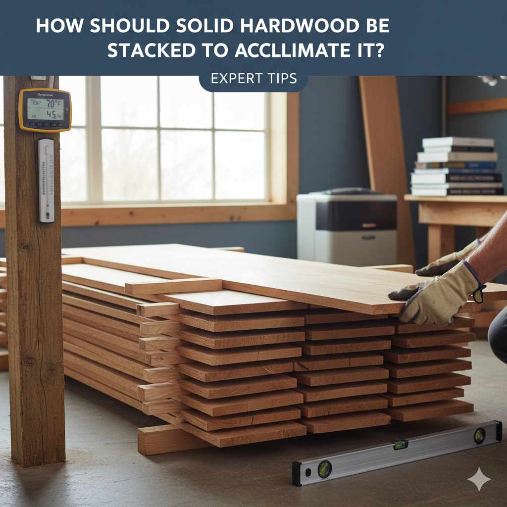 How Should Solid Hardwood Be Stacked to Addlimate It
