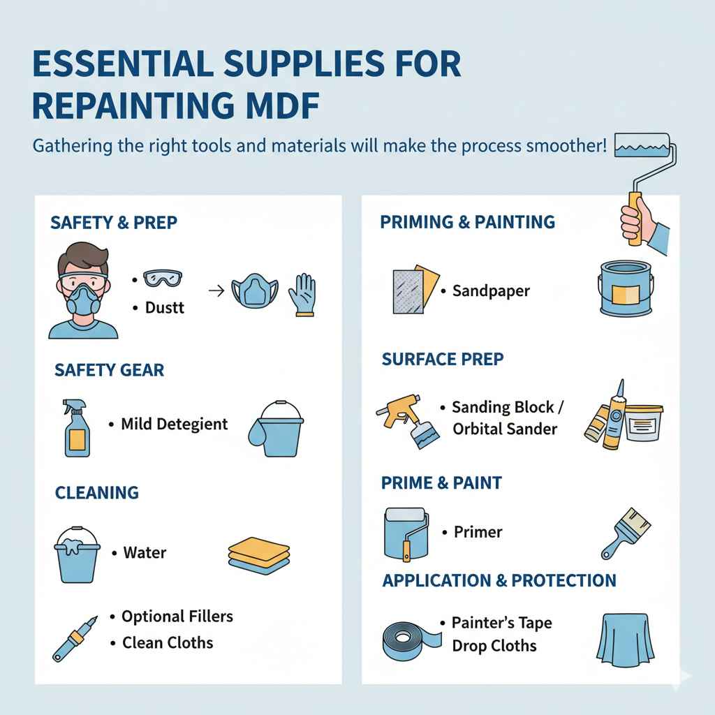 Essential Supplies for Repainting MDF