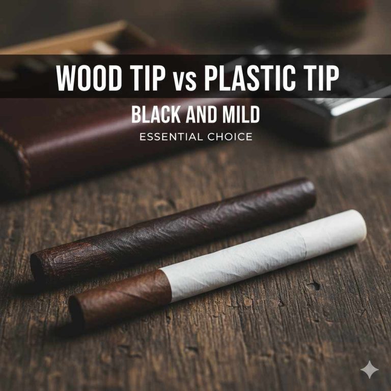 Wood Tip vs Plastic Tip Black and Mild