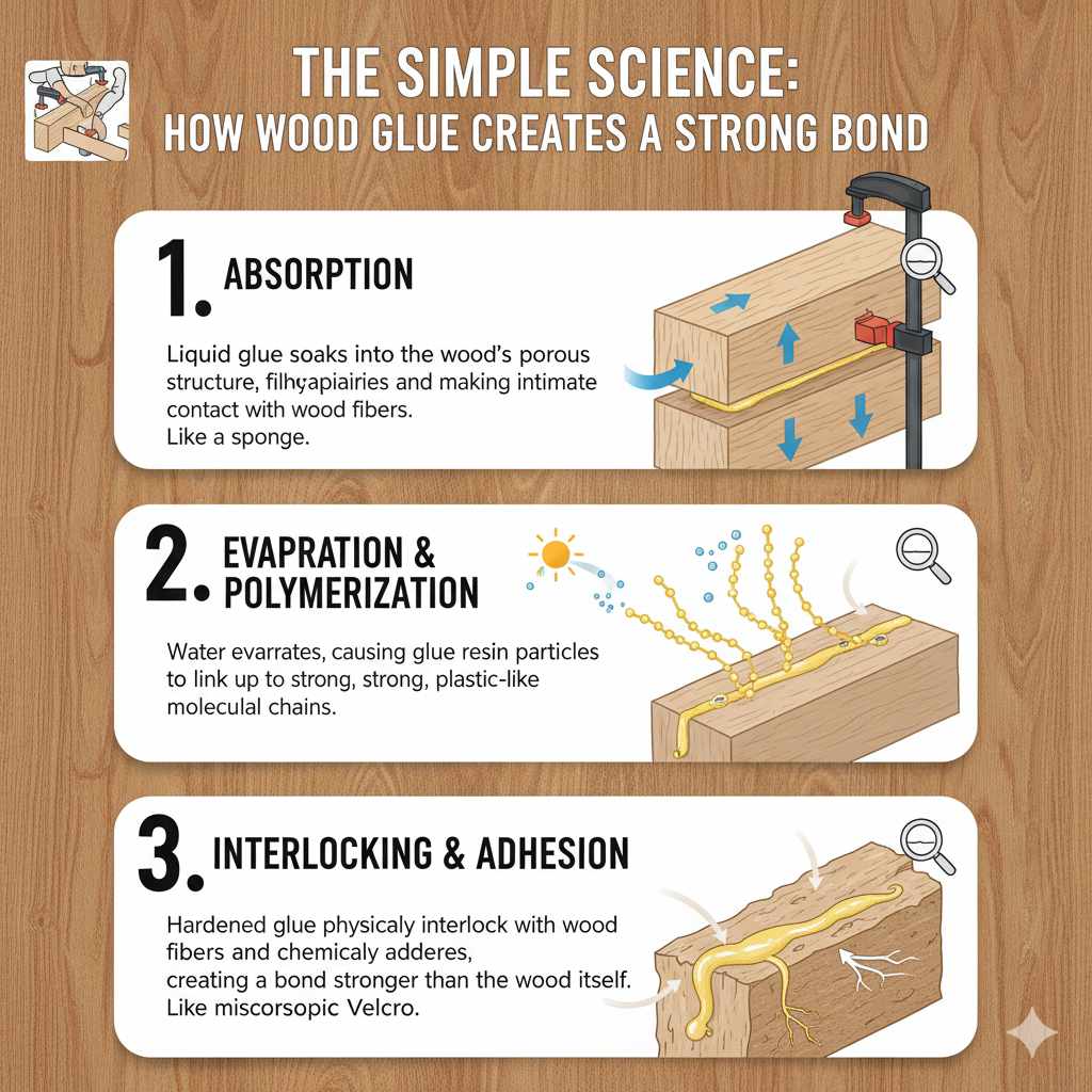 How Wood Glue Creates a Strong Bond