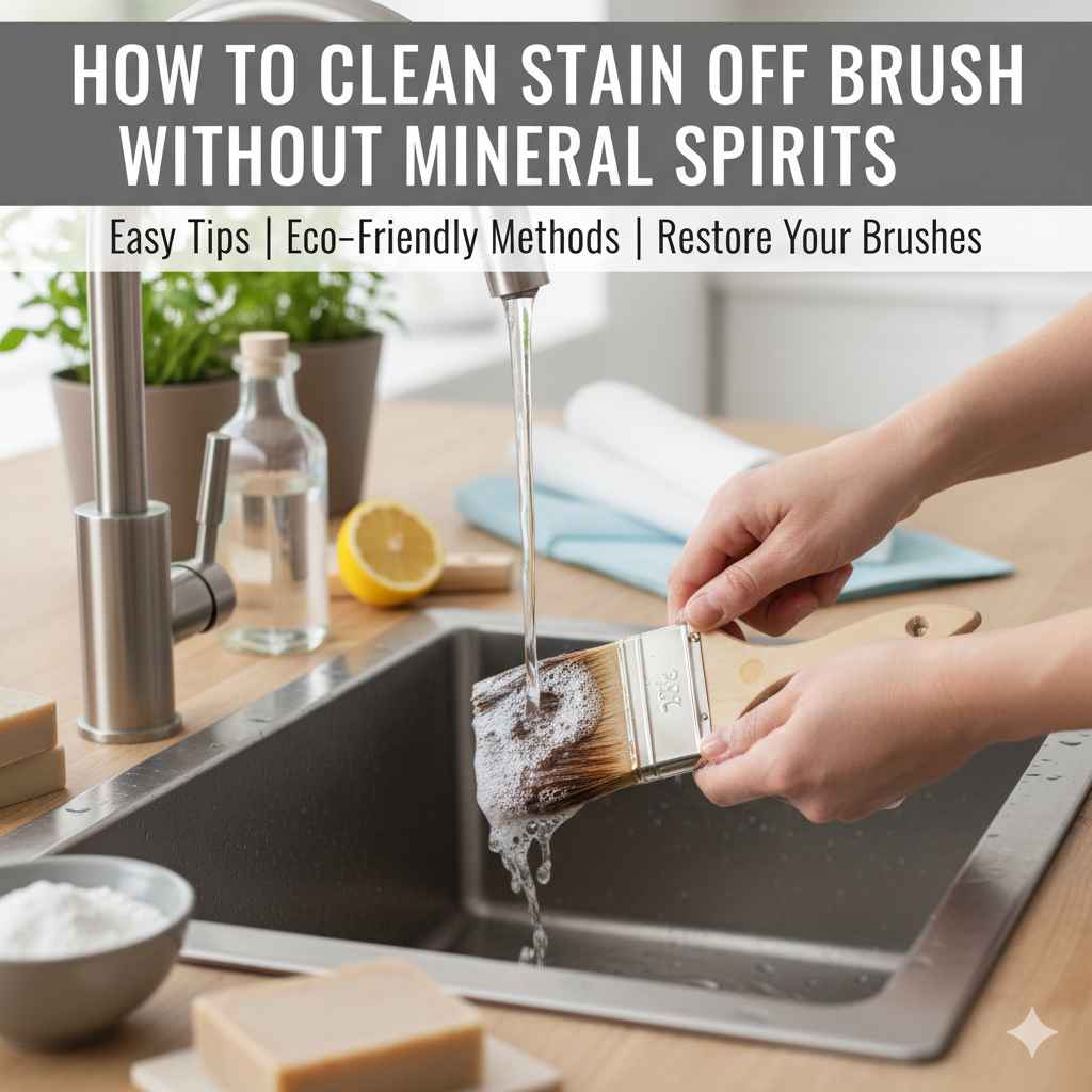 How to Clean Stain off Brush Without Mineral Spirits