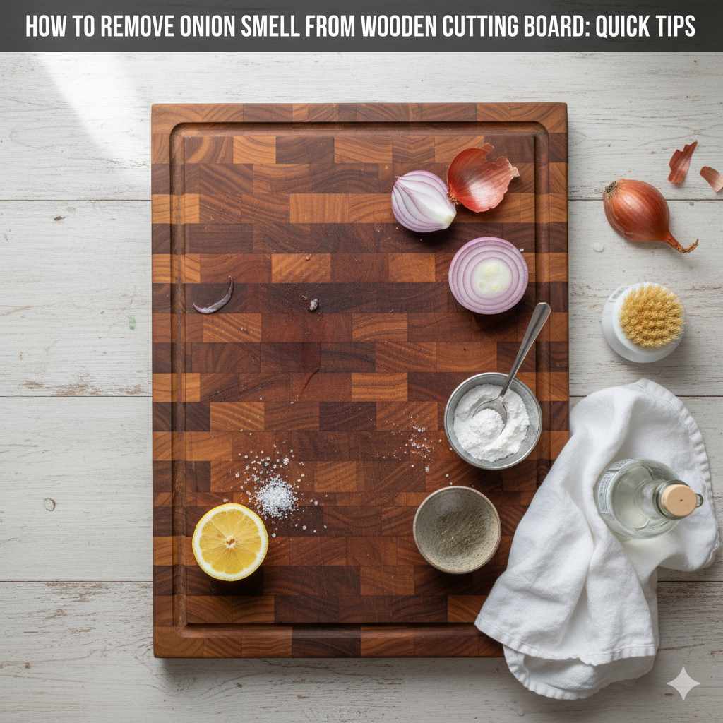 How to Remove Onion Smell from Wooden Cutting Board
