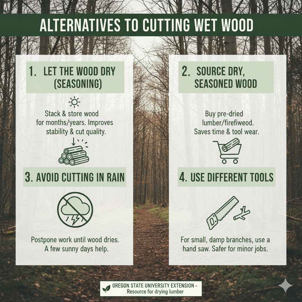 Alternatives to Cutting Wet Wood