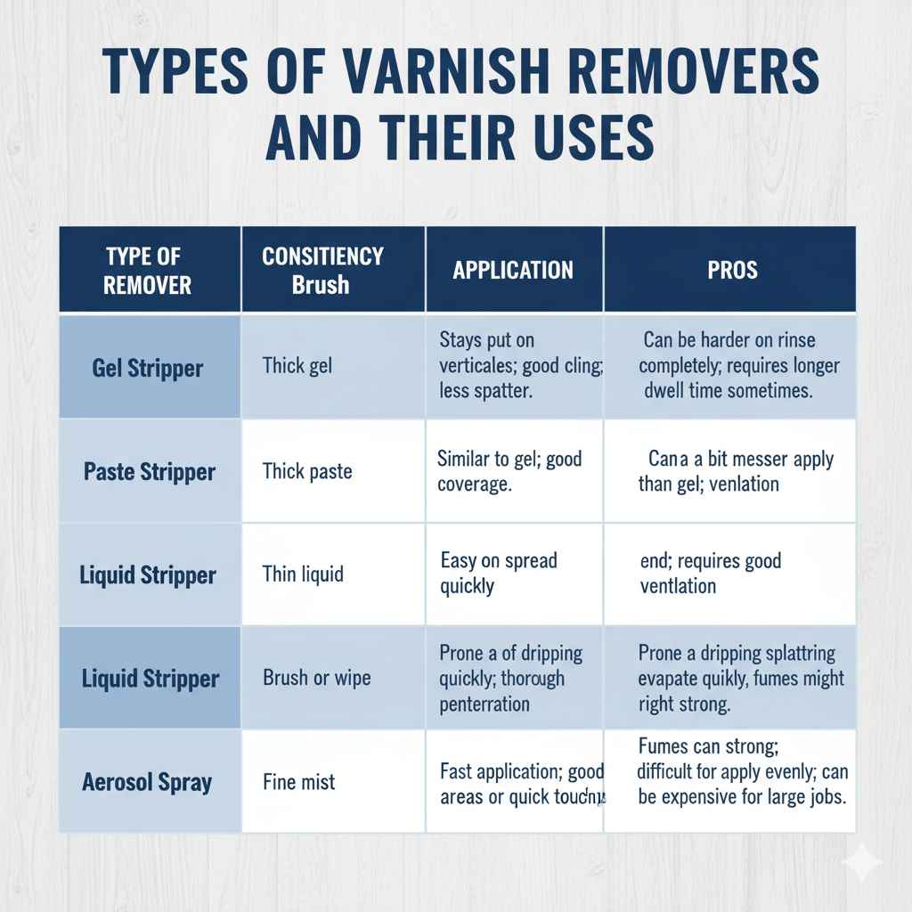 Types of Varnish Removers and Their Uses