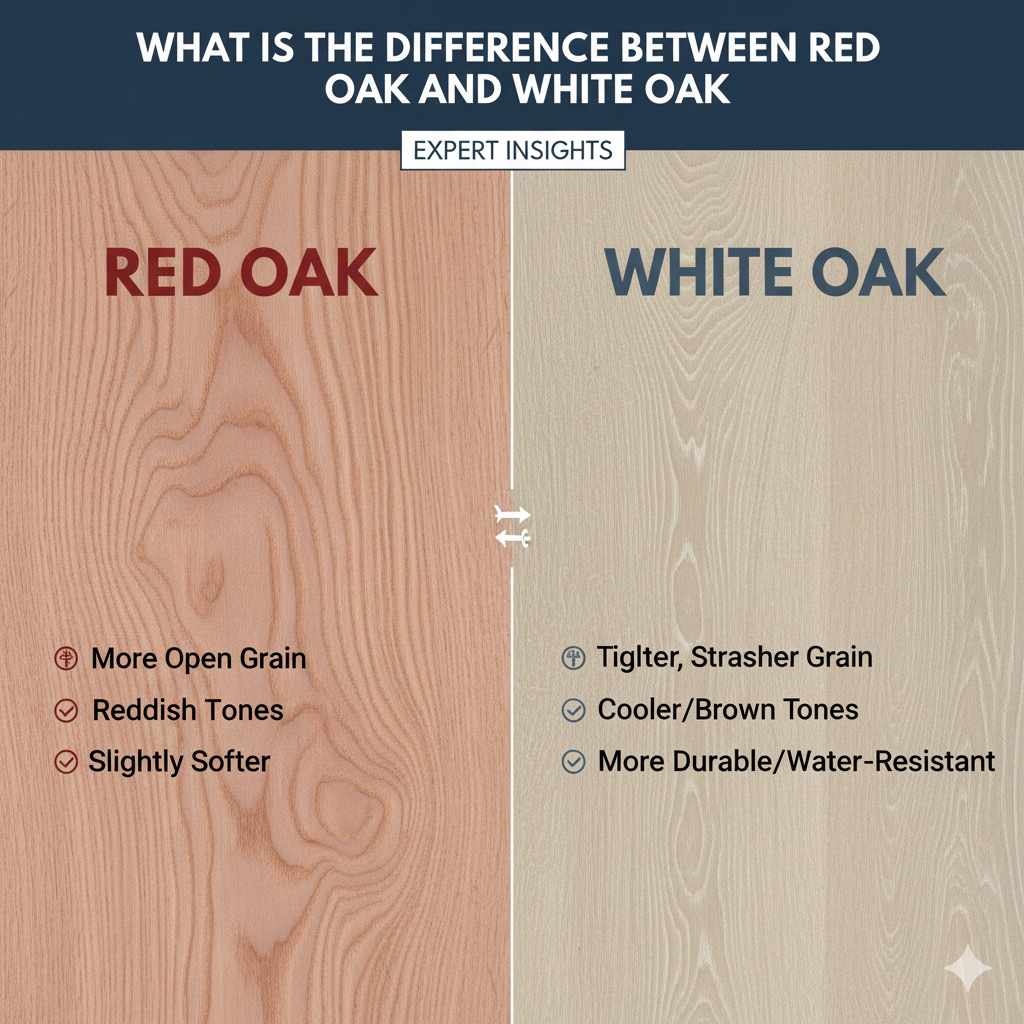 What is the Difference between Red Oak And White Oak
