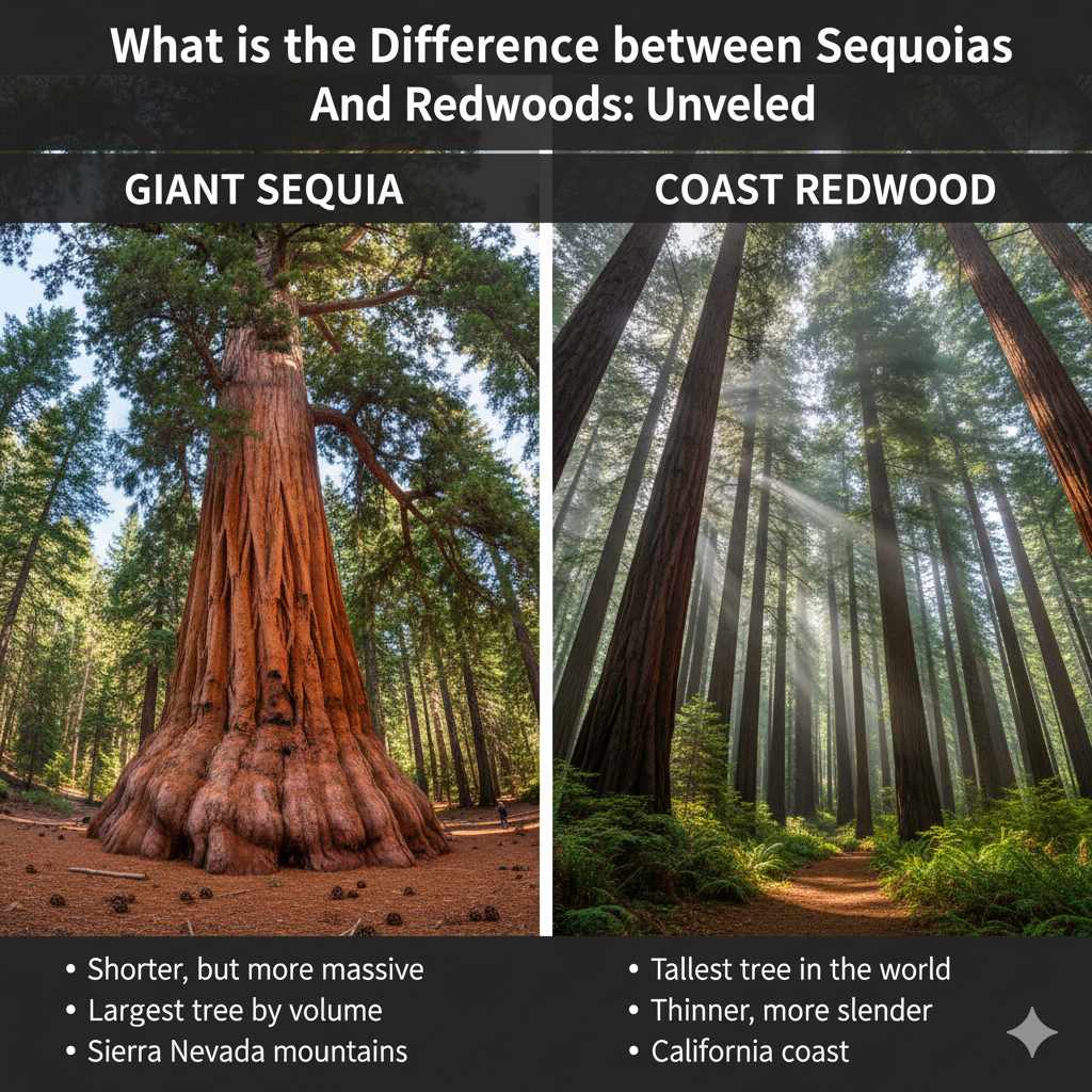 What is the Difference between Sequoias And Redwoods