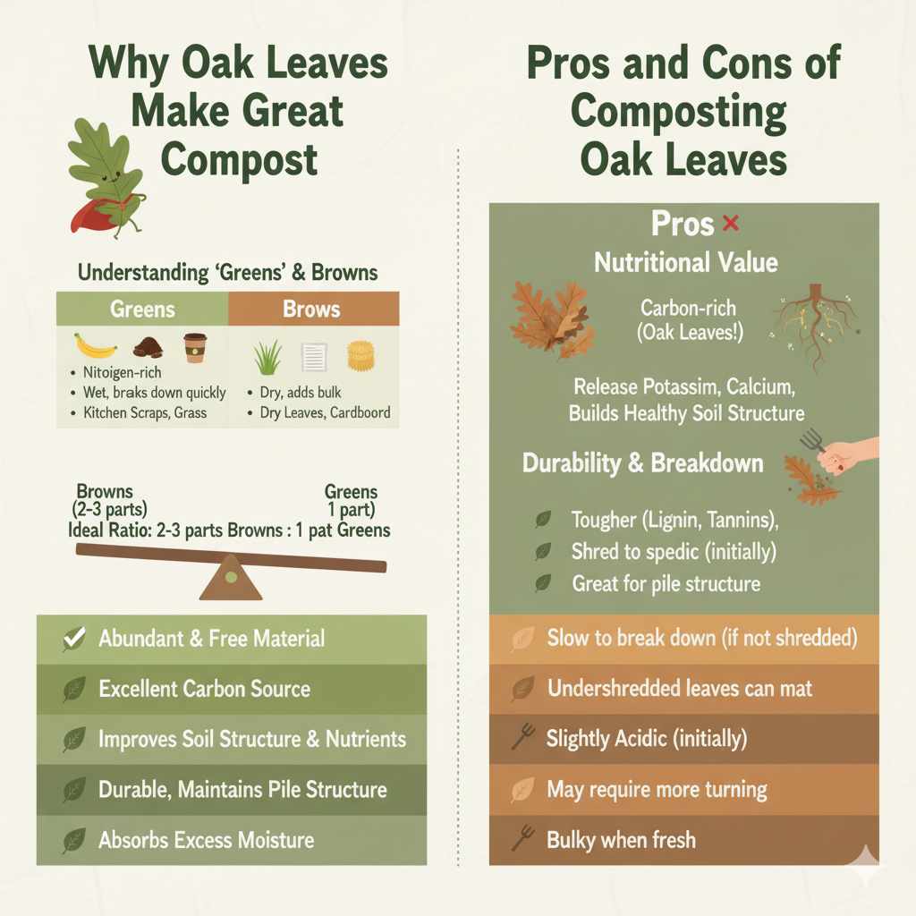 Why Oak Leaves Make Great Compost