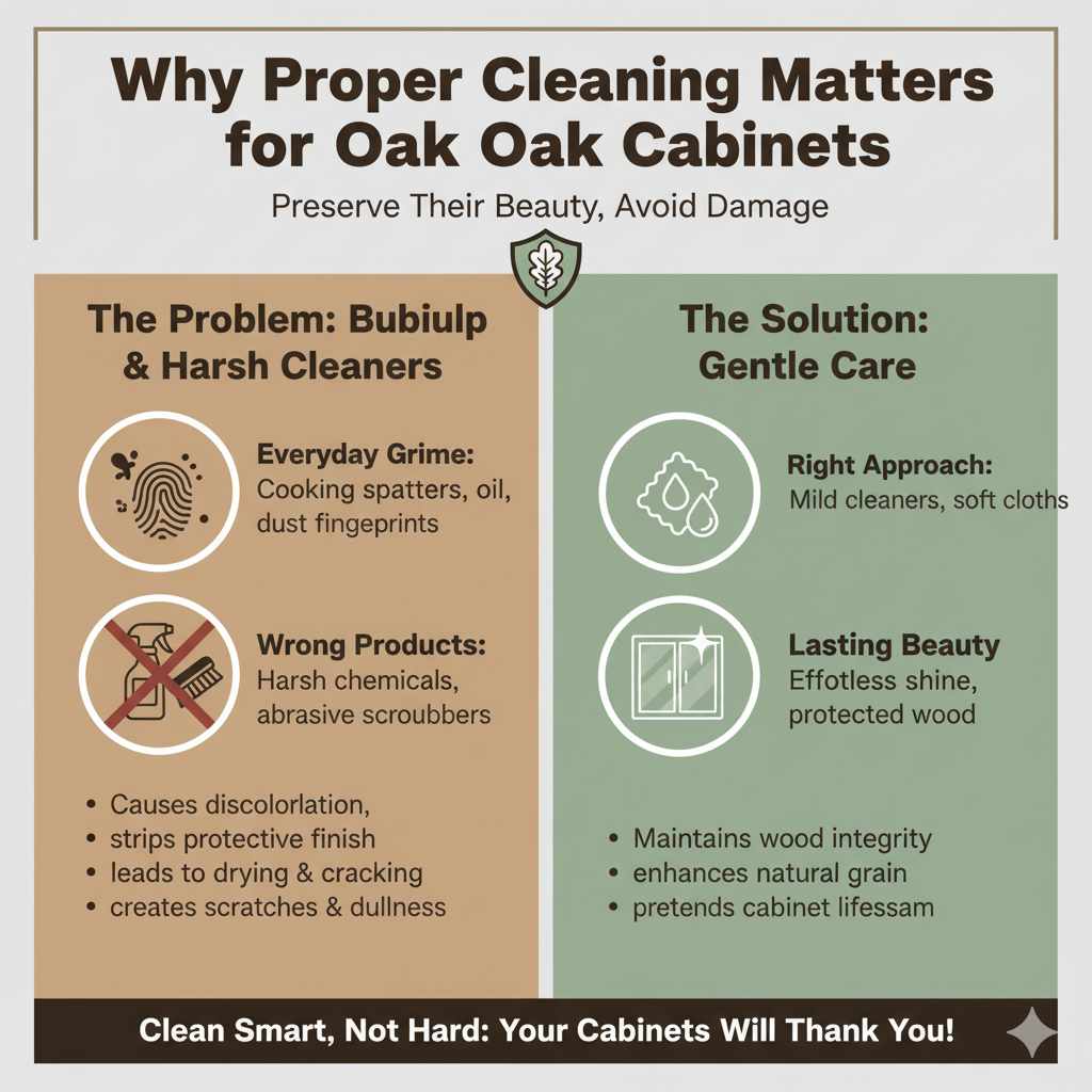 Why Proper Cleaning Matters for Oak Cabinets