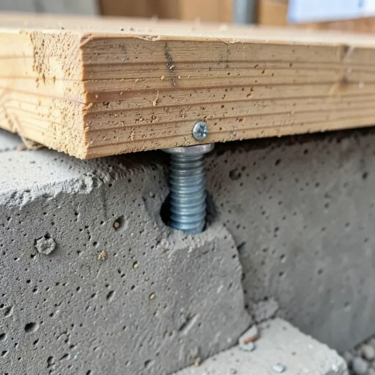 Anchor bolt connecting a wood sill plate to a concrete foundation