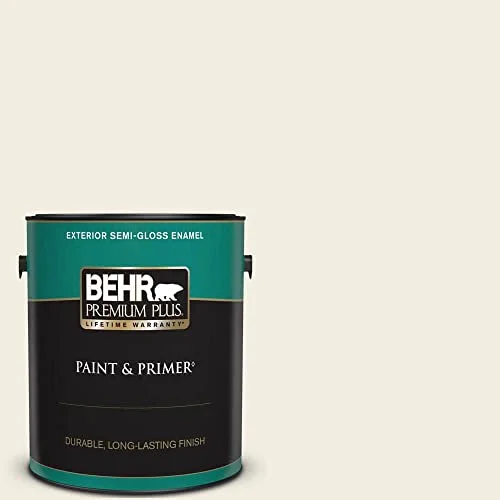 BEHR Premium Plus semi-gloss exterior paint and primer 1 gallon can
