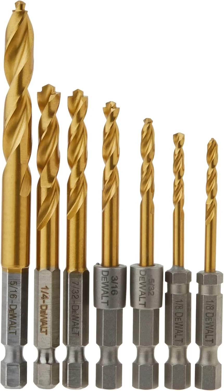 DEWALT Impact Ready titanium nitride coated 7-piece drill bit set