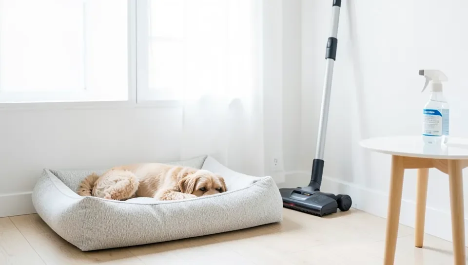 Regular vacuuming and clean pet bedding are key to a flea-free home