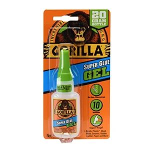 Gorilla Super Glue Gel, Clear, 20 g, All Purpose, Fast Setting