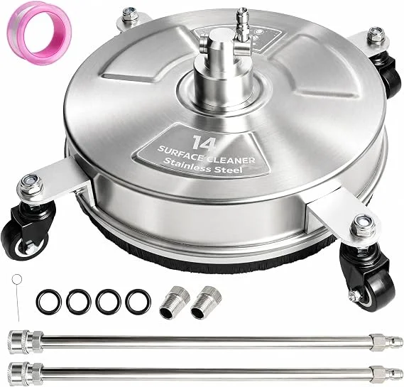 Hourleey 14 inch pressure washer surface cleaner attachment