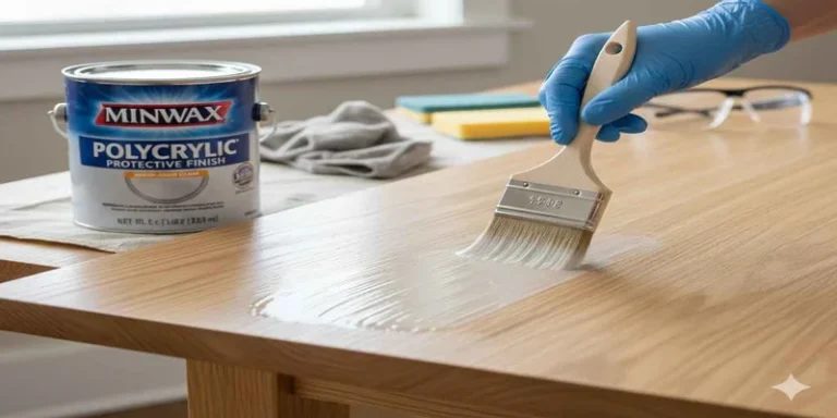 Applying Minwax Polycrylic finish to a wood table