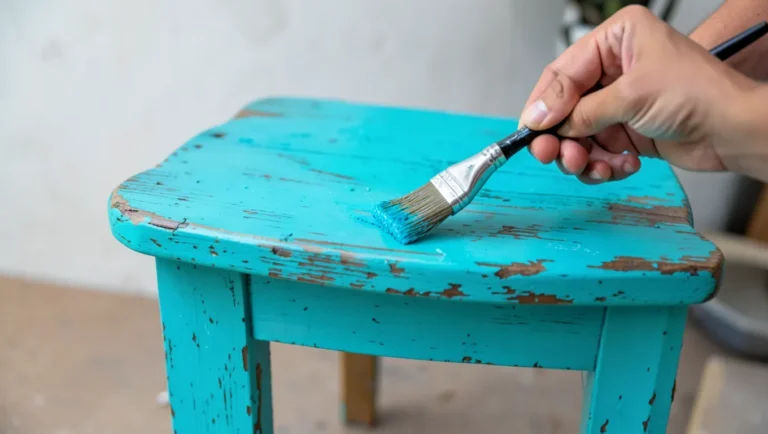 Painting old eucalyptus wood a bright color