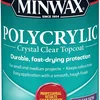 Minwax Polycrylic Protective Finish aerosol spray can, clear satin