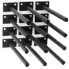 12-pack of 8-inch black steel hidden floating shelf brackets 12-pack of 8-inch black steel hidden floating shelf brackets