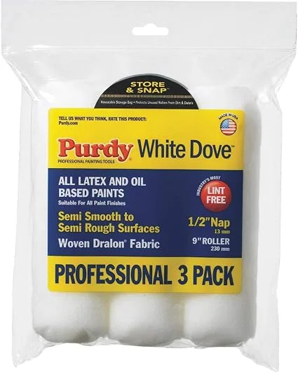 Purdy white dove paint roller cover 3-pack