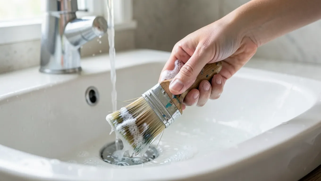 Working soap into the bristles right after use is what keeps a brush soft for years