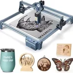 SCULPFUN S9 diode laser engraver machine engraving a wood block