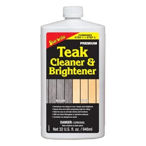 Star Brite Teak Cleaner & Brightener, Restore Weathered Wood, 32oz (094932)