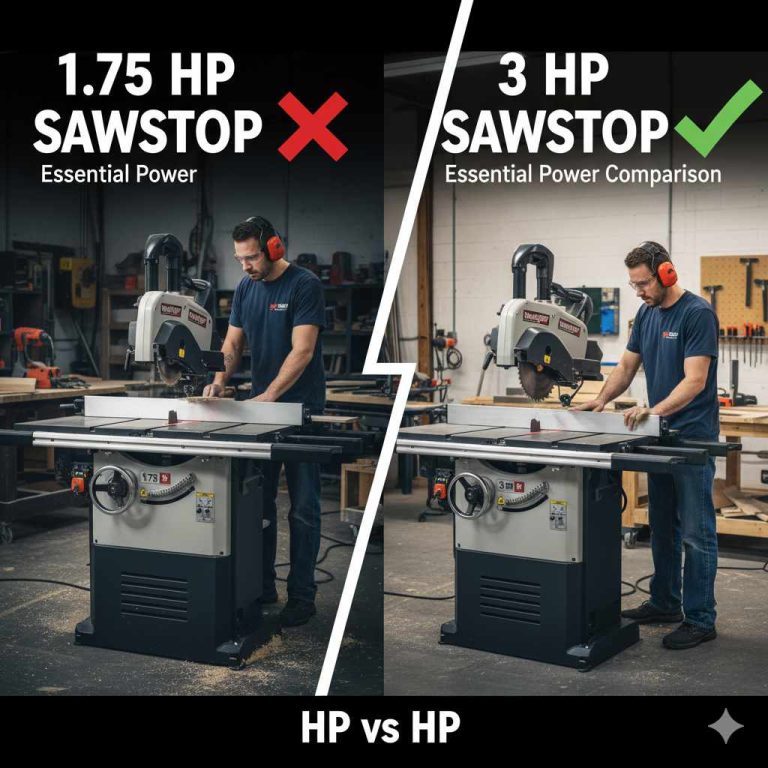 1.75 HP vs 3 HP SawStop
