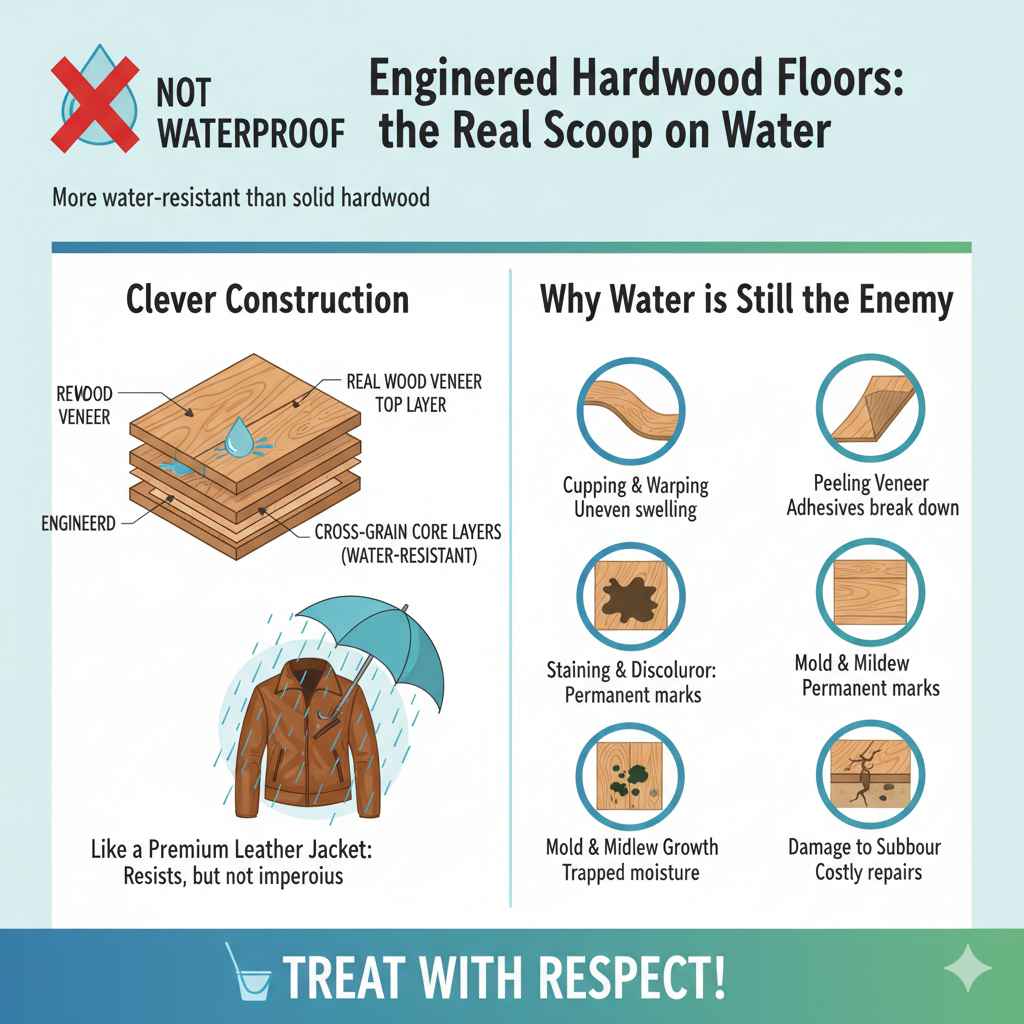 Are Engineered Hardwood Floors Waterproof