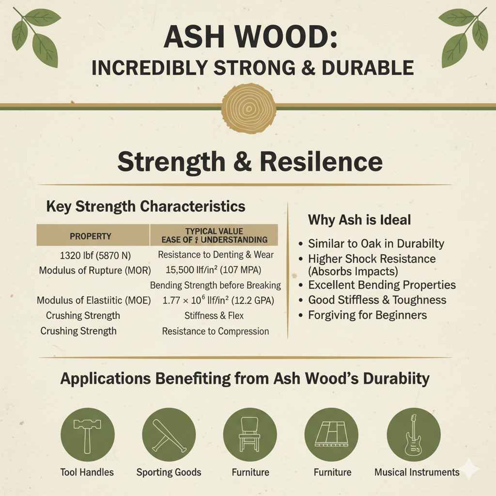 Ash Wood is Incredibly Strong and Durable
