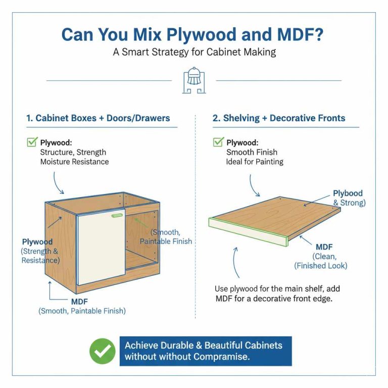 Plywood vs MDF for Cabinets: Use Plywood for Boxes, MDF for Doors