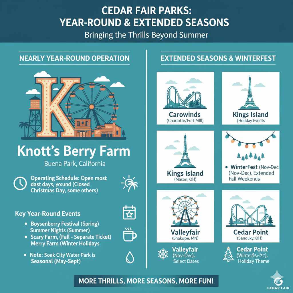 Cedar Fair Parks with Extended / Year-Round Operations