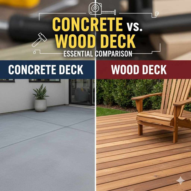 Concrete vs Wood Deck