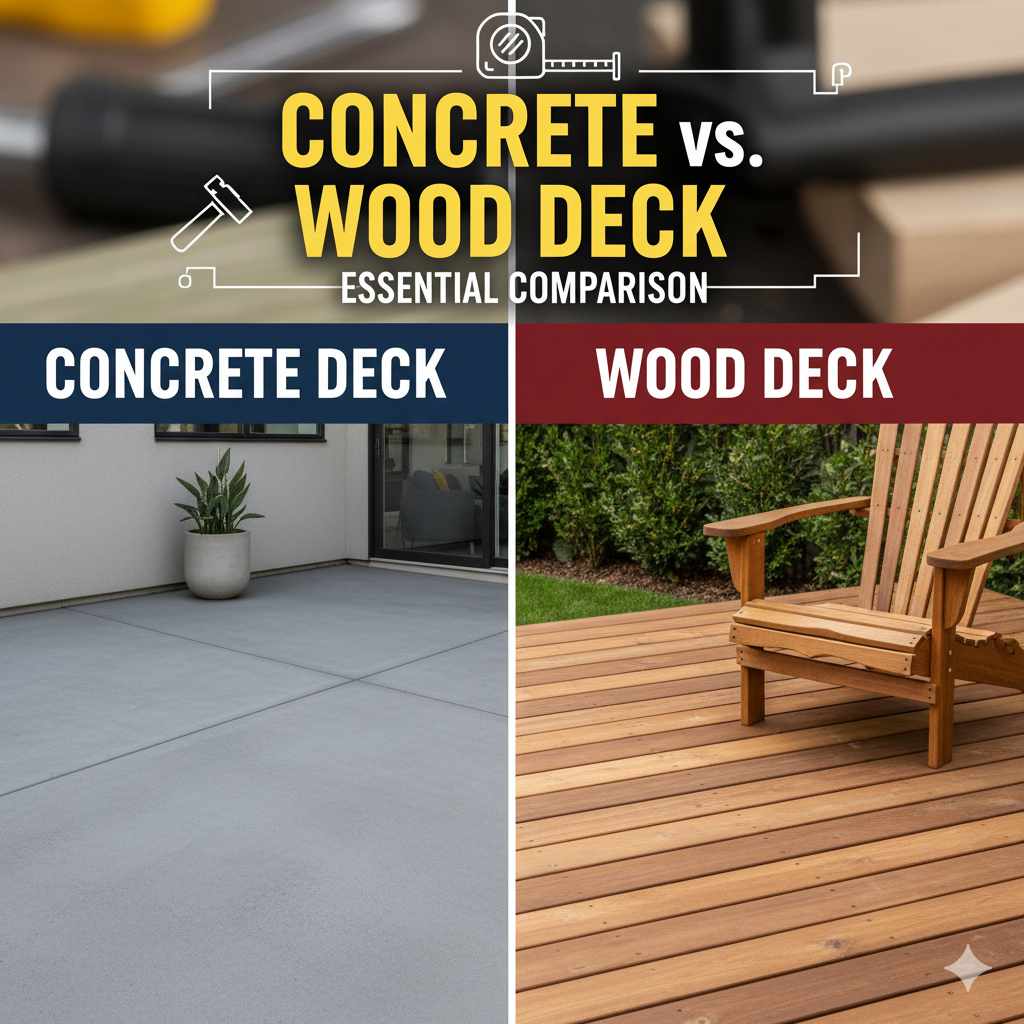 Concrete vs Wood Deck