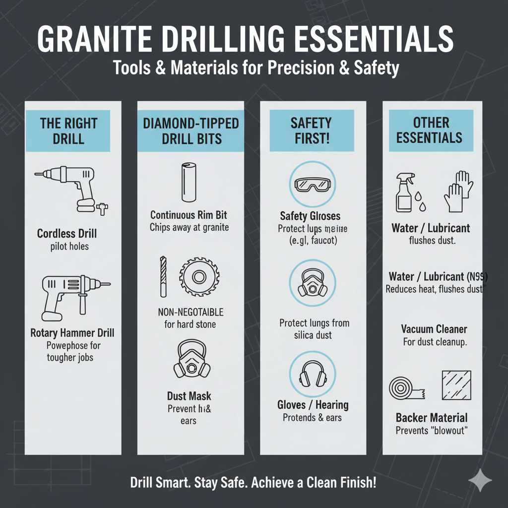 Essential Tools and Materials for Drilling Granite