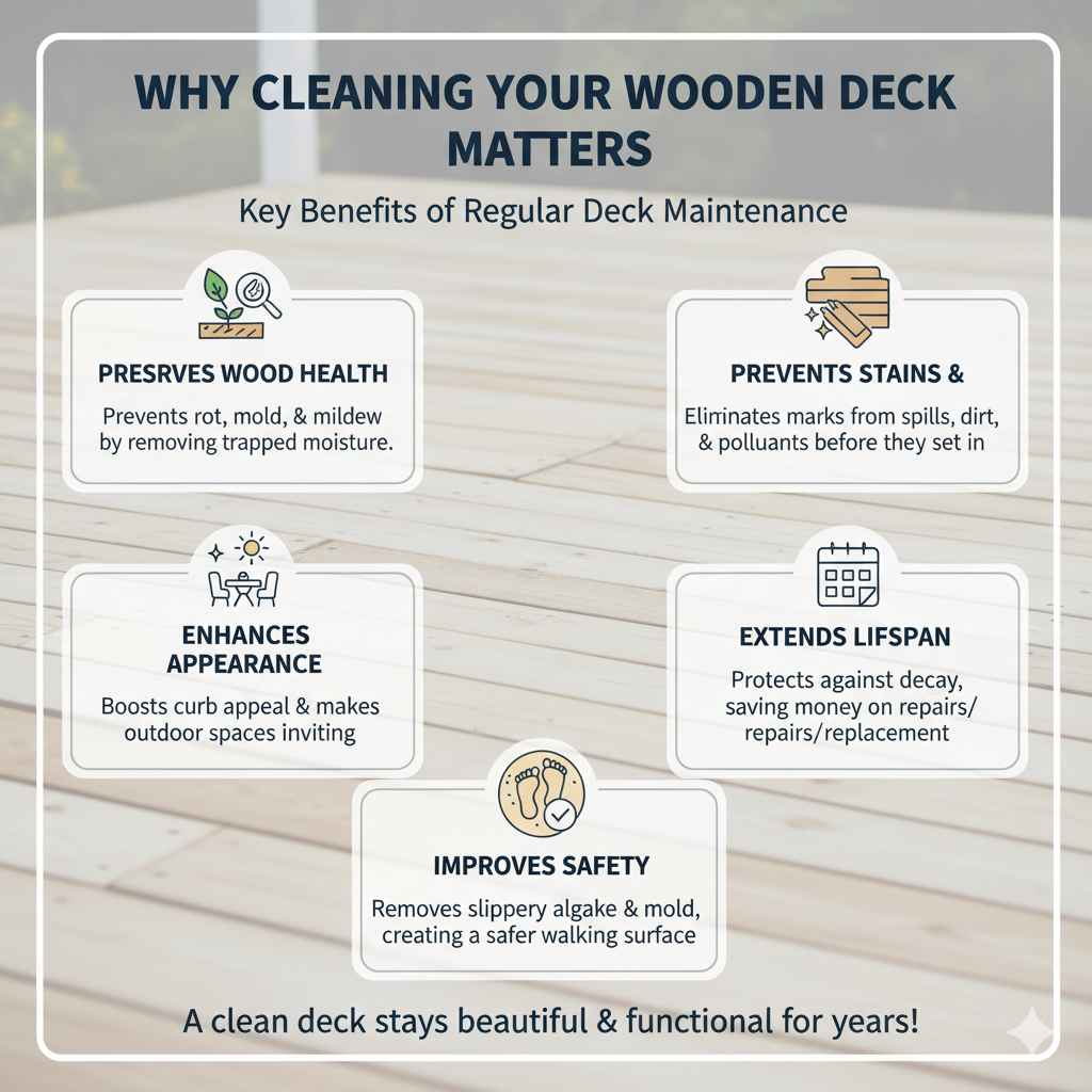 Why Cleaning Your Wooden Deck Matters