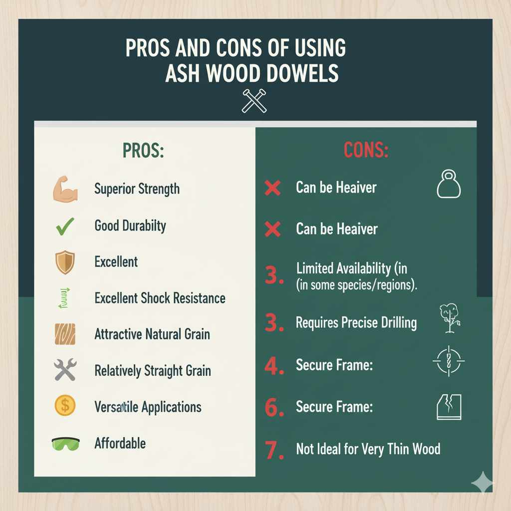 Pros and Cons of Using Ash Wood Dowels