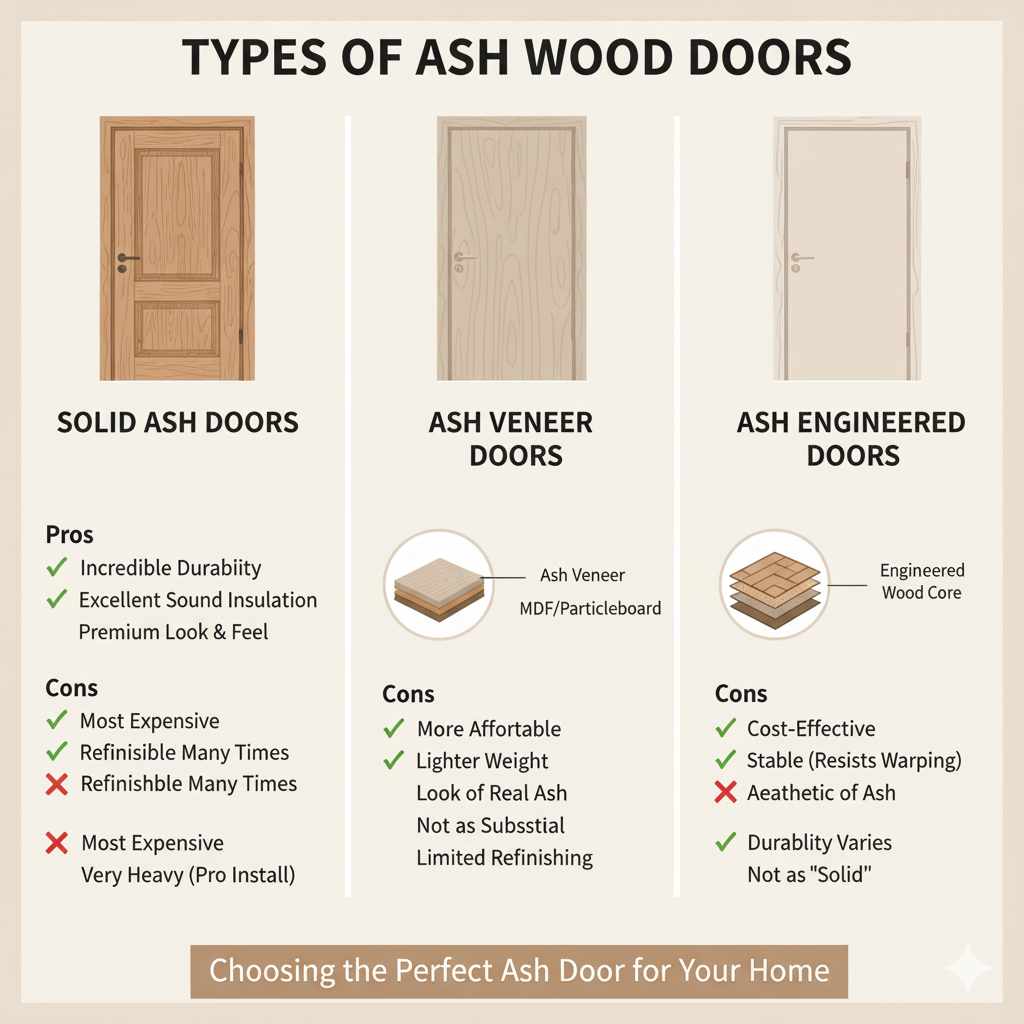 Types of Ash Wood Doors