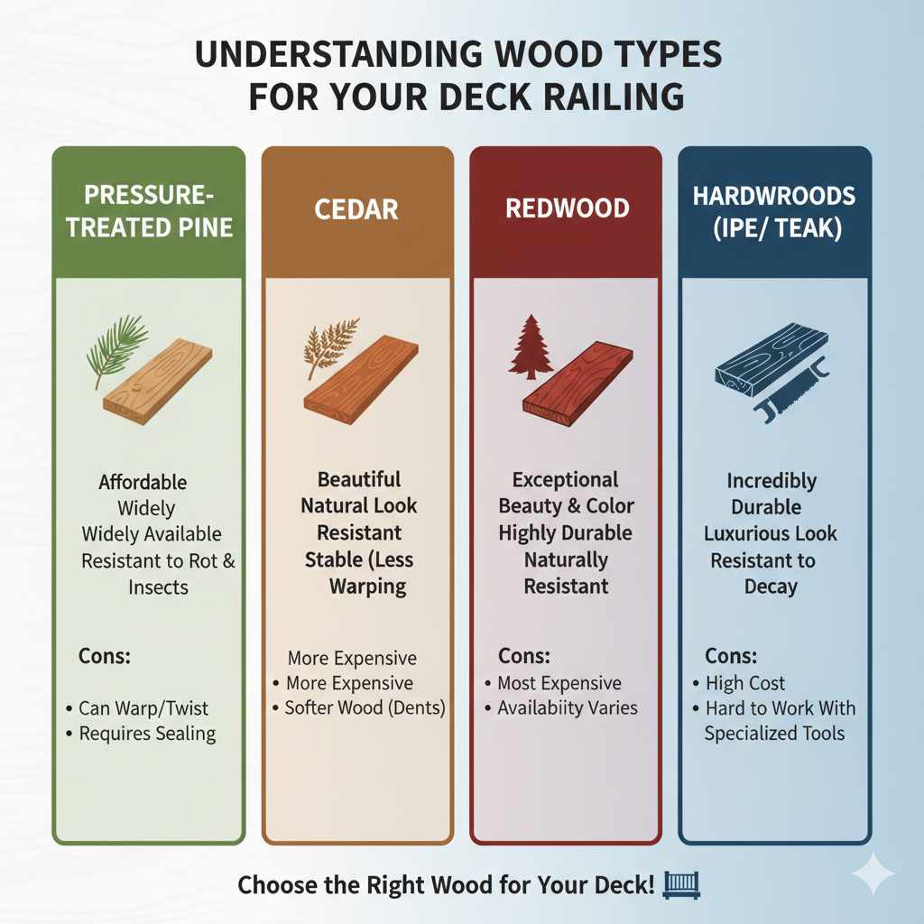 Understanding Wood Types for Your Deck Railing