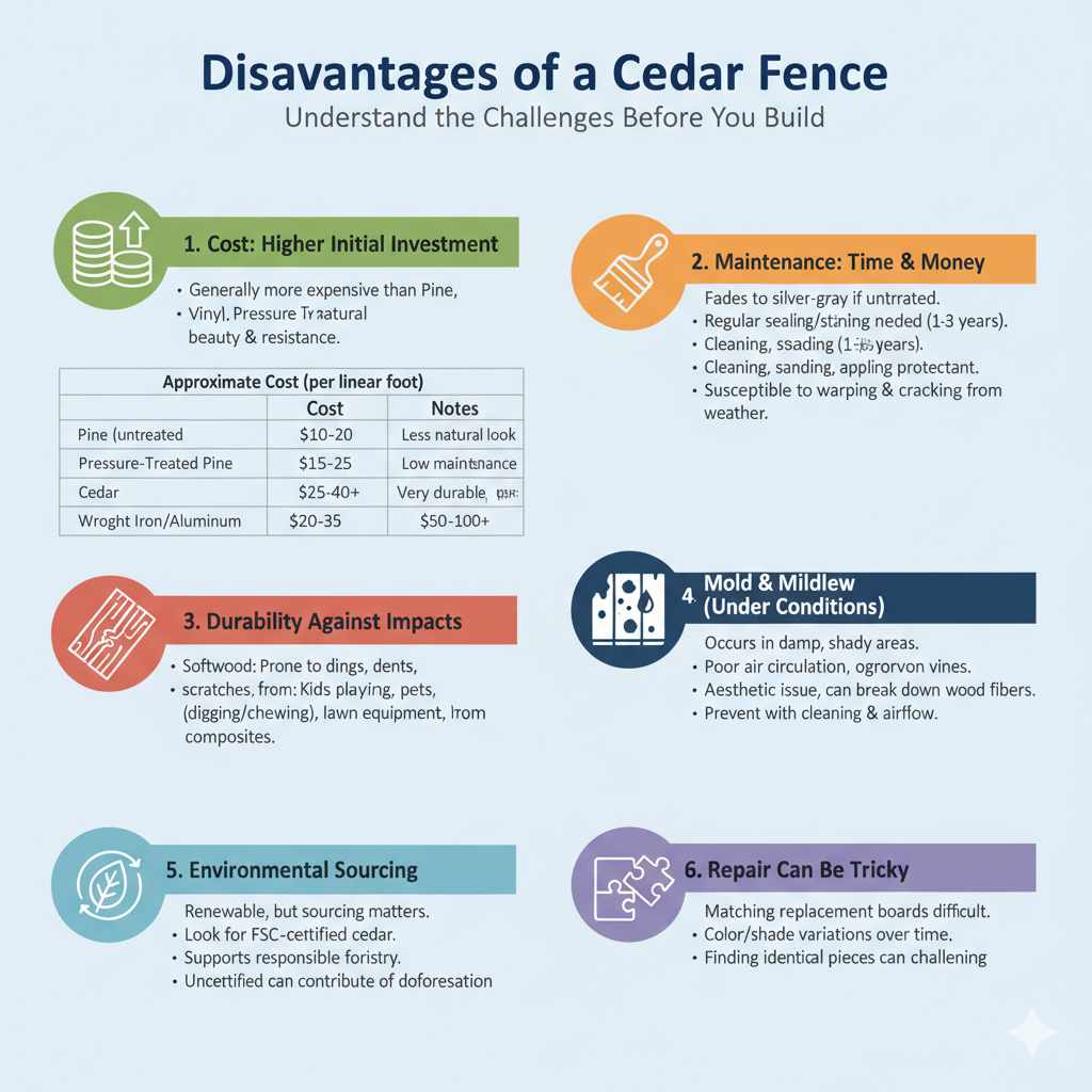 What Are the Disadvantages of a Cedar Fence?
